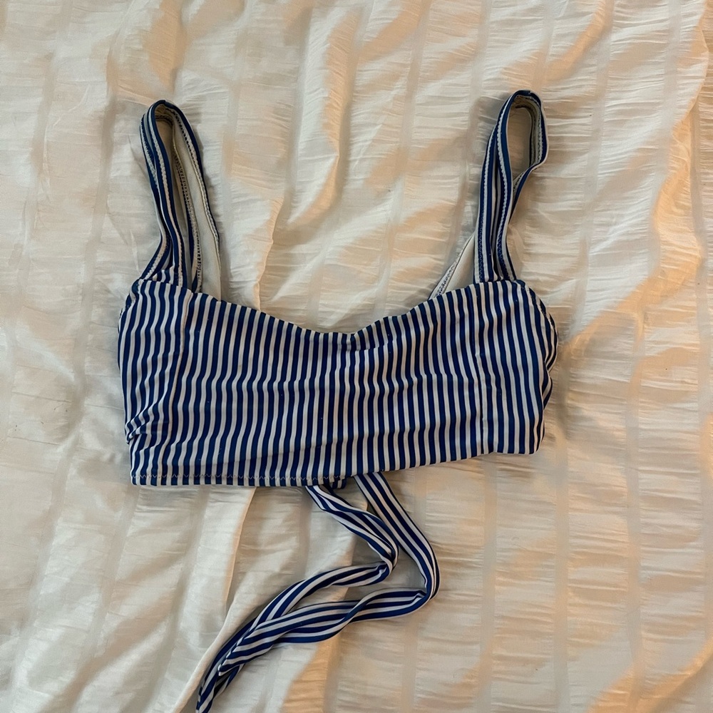 Striped bikini top